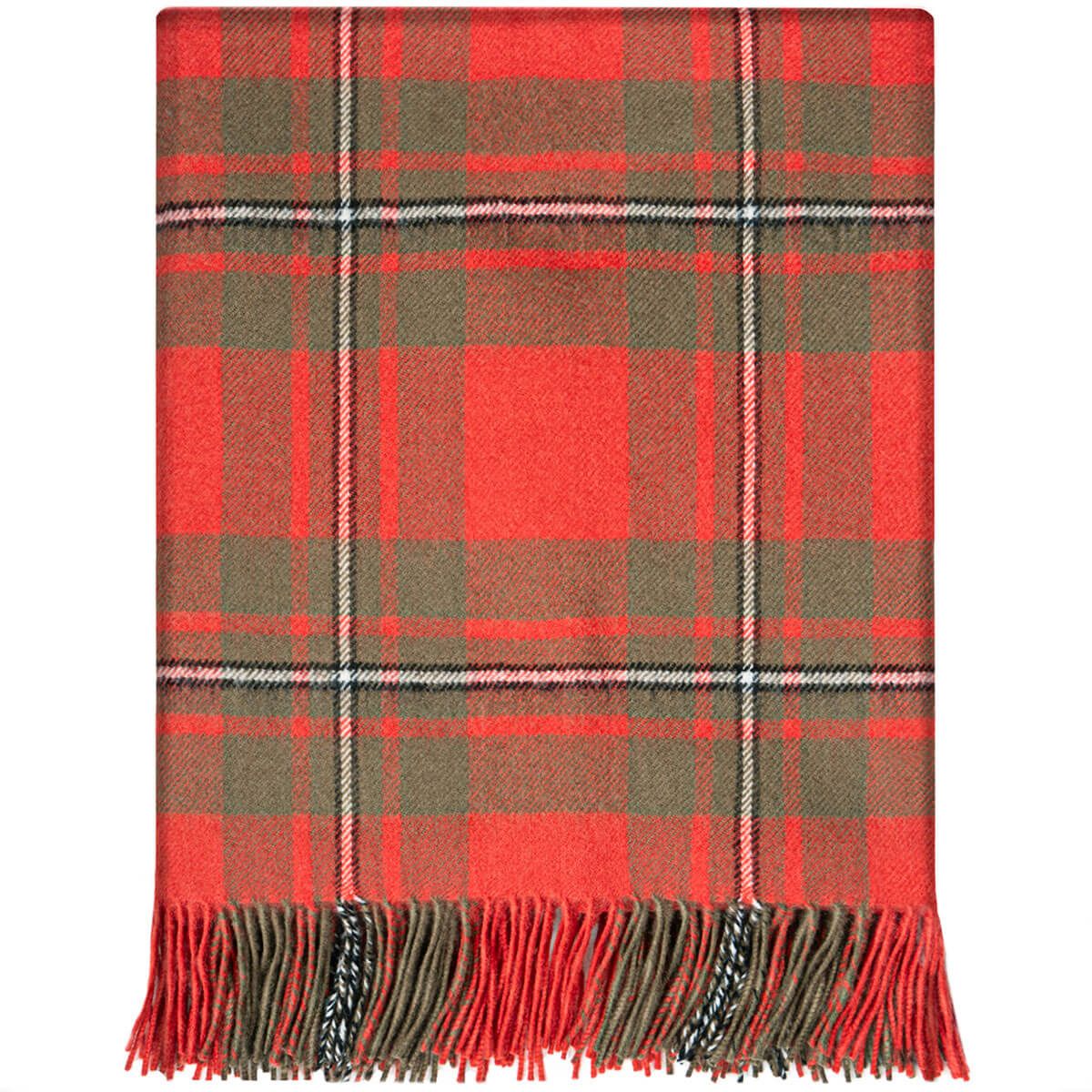 MacGregor Weathered Tartan Lambswool Blanket - Click Image to Close